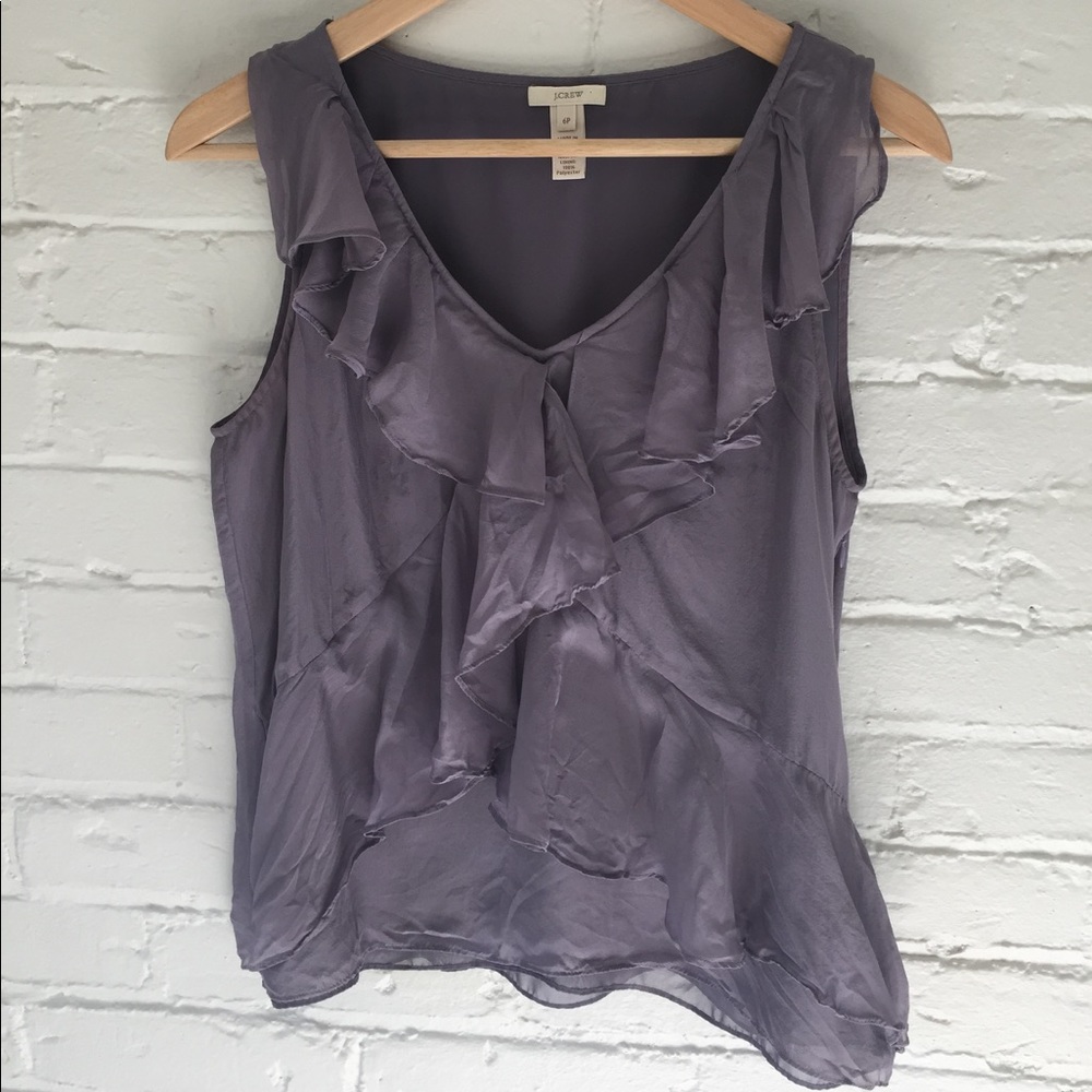 Moving Sale! J.Crew Lavender Ruffle Silk Blouse